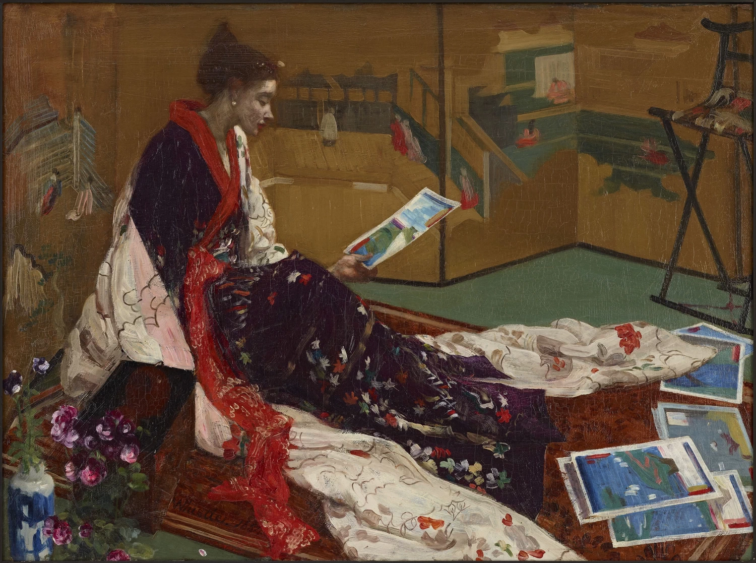 Ames McNeill Whistler - Caprice in viola e oro, lo schermo d'oro, Freer Gallery of Art, Washington, DC